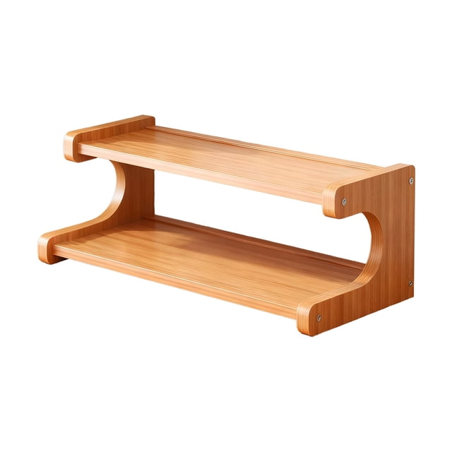 Kitchen Cabinet Organizer Wooden Mug Organizer Rack Countertop Display for Coffee Cups, Perfect for Coffee Station and Kitchen Cabinets Kitchen Countertop Organizer