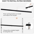 thumbnail image 4 of Hanging Closet Rod, Adjustable Width and Height Closet Hanging Organizer, Space-Saving Clothes Hanging Bar, Closet Extender Hanging Rod Double Closet Hanging Rod,  Chrome, 4 of 18