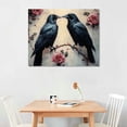thumbnail image 2 of BCIIG Black Raven Wall Art Ravens   Crow Art Dark Academia Prints, Decor Aesthetic Halloween Pictures  Paintings for Home Bedroom  20x16in, 2 of 6