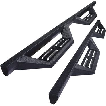 Black Aluminum Running Boards For 07-18 Jeep Wrangler 4Dr – Heavy Duty Side Steps Nerf Bars