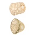 thumbnail image 1 of 2 pantallas de lámpara de bambú tejidas a mano clásicas, lámpara colgante colgante, decoración de pantalla para lámpara de techo, lámpara de de noche, mesa de 20x25cm 25x18.5cm SM SunniMix Pantalla tejida, 1 of 8