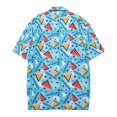 thumbnail image 2 of Camisas Hawaianas Para Hombre Camisa de manga corta con solapa y hebilla de bolsillo con impresión digital 3D para hombre (Blue, 5XL), 2 of 5