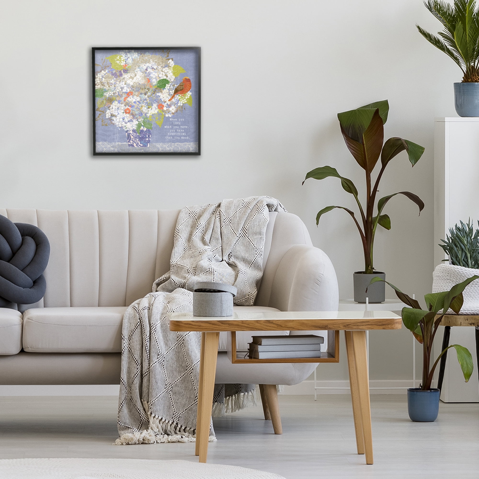 Stupell Industries Floral Inspiration On Love Black Framed Giclee Art, design by Suzanne Nicoll