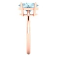 thumbnail image 3 of Clara Pucci 14K Rose Gold 2.5ct Aquamarine Solitaire Ring for Women, 3 of 7