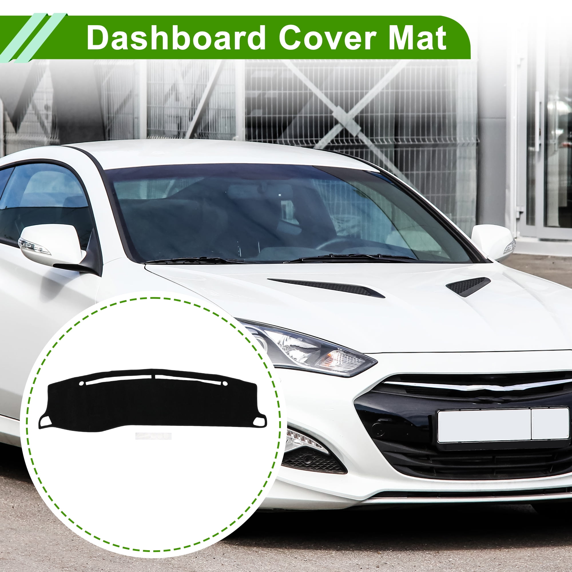 Unique Bargains Dashboard Cover for Hyundai for Genesis Sedan 4 Door Accessories 08-14 Dash Cover Mat Carpet Center Console Dash Cover Mat Car Interior Anti-Slip