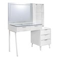 thumbnail image 1 of Coaster Souza 5-Drawer Makeup Vanity Table With LED Mirror in White High Gloss, 1 of 15