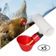 thumbnail image 3 of 5 piezas de comederos automáticos para pollos Yinane tazas de plástico para aves de corral 66x10cm, 3 of 7