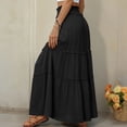 thumbnail image 6 of HomeGardon Maxi Skirts for Women Summer Casual Tiered Maxi Skirt Without Pockets Elastic Waist Flowy Pleated Long Skirt, 6 of 6