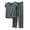 Dark Gray, variant on Jamicy Summer Lounge Sets for Women 2 Piece Short Sleeve Crewneck Cute Tops and Wide Leg Pants with Pockets Home Wear Set