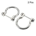 thumbnail image 3 of 31mm U Shape Horseshoe D-Rings Zinc Alloy Electroplated Silver Tone 2 Pack, 3 of 5