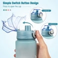 thumbnail image 4 of Botella de agua de 1 litro, botella de agua deportiva, botella de agua de 1 litro con tapa y Tritan antigoteo sin BPA, apta para gimnasios, colegios, ciclismo, outdoor, deportes, fitness y oficinas., 4 of 6