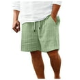 thumbnail image 1 of Men's Shorts Cotton And Shorts Multi Bag Tethered Striped Beach Pants For Men, 1 of 6