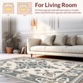 thumbnail image 2 of ODIKA 4' x 6' Machine Washable Non-Slip Area Rug, Middle Eastern Medallion High Traffic Rug, Beige, 373930, 2 of 7