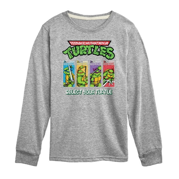 Teenage Muntant Ninja Turtles - Select Your Turtle Video Game - Toddler And Youth Long Sleeve Graphic T-Shirt