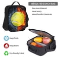 thumbnail image 5 of Pofeuu Tennis Ball In Fire And Water Print Backpack Travel Backpacks With Lunch Bag Pencil Bag Set 3 pcs Set Cartoon Backpack, 5 of 7