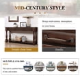 thumbnail image 7 of Triple Tree Easy Assembly Solid Wood Console Table, Espresso, 7 of 7