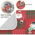 thumbnail image 2 of Christmas Cute Santa Claus Snowman Deer Dish Drying Mat Reversible Microfiber Kitchen Dish Mat Super Absorbent Dish Drainer Mat for Kitchen Counter, 18"x24", 2 of 7