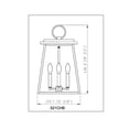 thumbnail image 2 of 4 Light Outdoor Chain Mount Hanging Lantern In Craftsman Style-19.5 Inches Tall And 12.5 Inches Wide Z-Lite 521Chb-Bk, 2 of 7