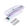 thumbnail image 3 of IFANLANDOR Manual Staplers Transparent Plastic Classic Modern Design for Home Use 1 Stapler + 1 Box of Nail, 3 of 6