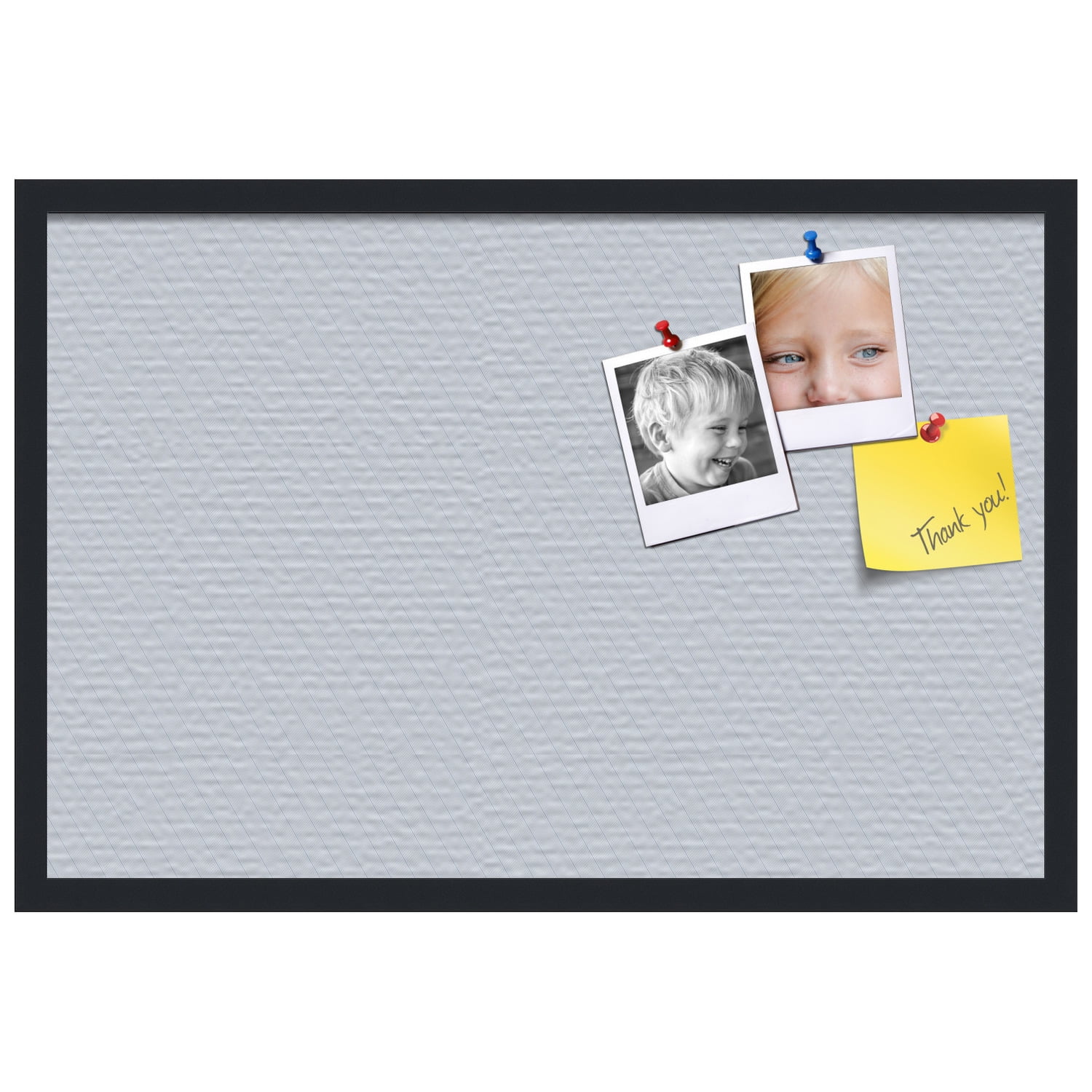 PinPix 30x20 Custom Cork Bulletin Board Lux Stripes Lt Blue Poster