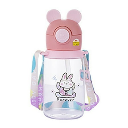

BESTHUA Cartoon Water Bottle Outdoor Portable Strap Water Cup for Student
