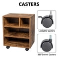 thumbnail image 3 of MDF With PVC Four Grids With Four Wheels Wooden Filing Cabinet Antique Wood Color, 3 of 3