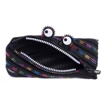 ZIPIT Monster Pencil Case | Black Pencil Pouch for College and Office