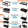 thumbnail image 3 of 2 Pack Under Sink Organizers and Storage,2 Tier Pull Out Cabinet Organizer with Wheels,4 Tier Multi-Functional Rolling Storage Cart with Retractable Tubes for Bathroom,Kitchen,Laundry Room,Black, 3 of 7