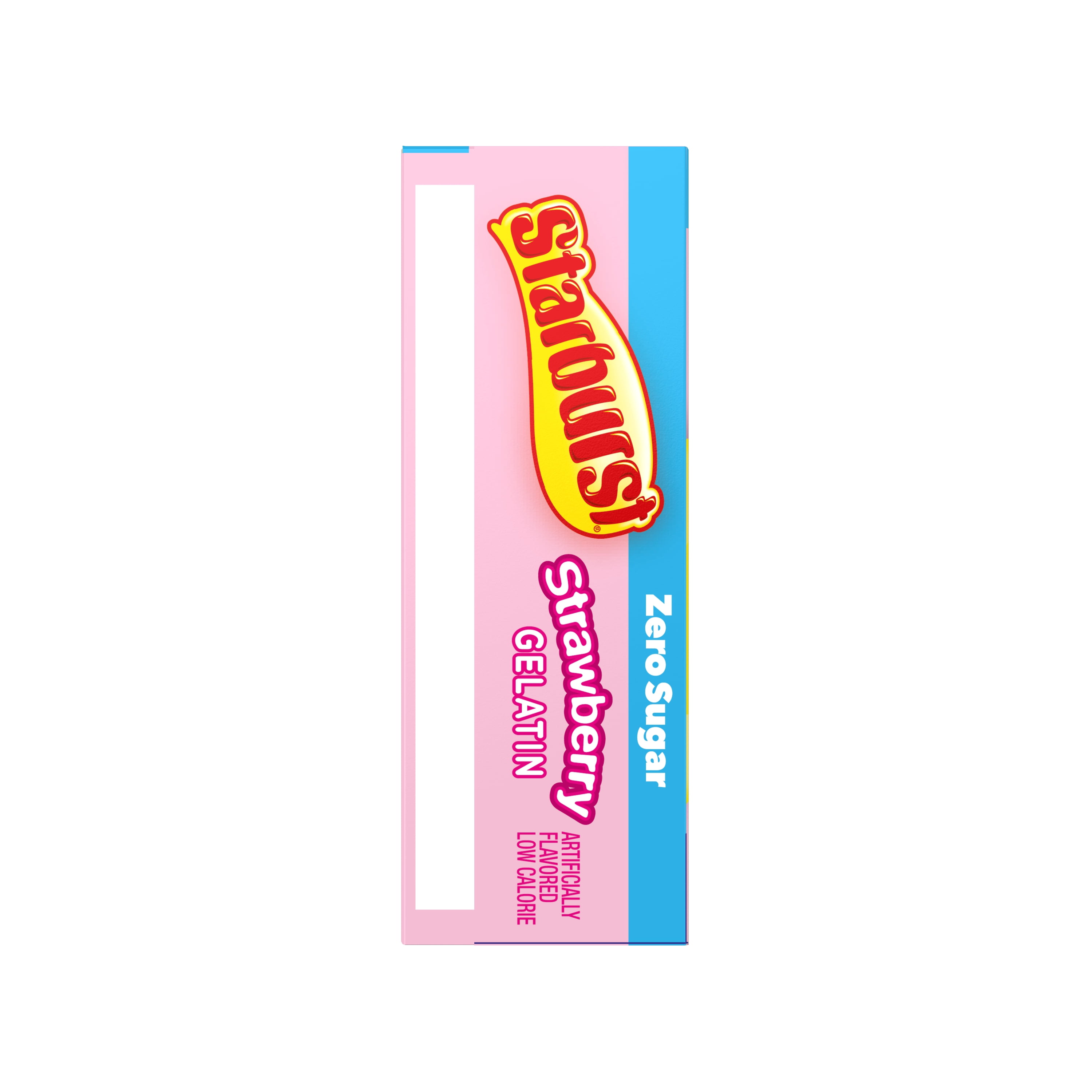 (6 pack) Starburst Sugar-Free All Pink Strawberry Gelatin Mix, 8 Servings, 0.69 oz Cardboard Box