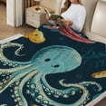 thumbnail image 2 of FCXZI Fuzzy Fluffy Soft Cozy Blanket Sea Animals Starfish Octopus 50*60in, 2 of 7
