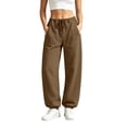 thumbnail image 6 of Jogger Sweatpants for Women Barrel Drawstring Loose Fit Track Pants Casual Elastic Waist Pants with Pockets Trendy Fall Outfits Lounge, 6 of 7