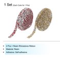 thumbnail image 3 of Unique Bargains 1 Set Resin Rhinestones Trim 6 Yards Silver Base Yellow + Silver Base Red Diamond Ribbons Rhinestone for DIY Crafts, 3 of 5