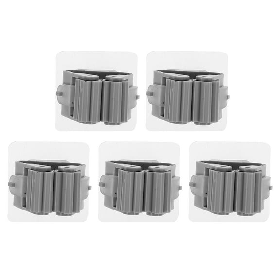 Raindrops  5 Pcs Hooks for Hanging Brushes Mops Broom Storage Clip Easy Installation