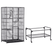 Renwick 69 H Extra Large Bird Cage with Detachable Stand, Matt Black