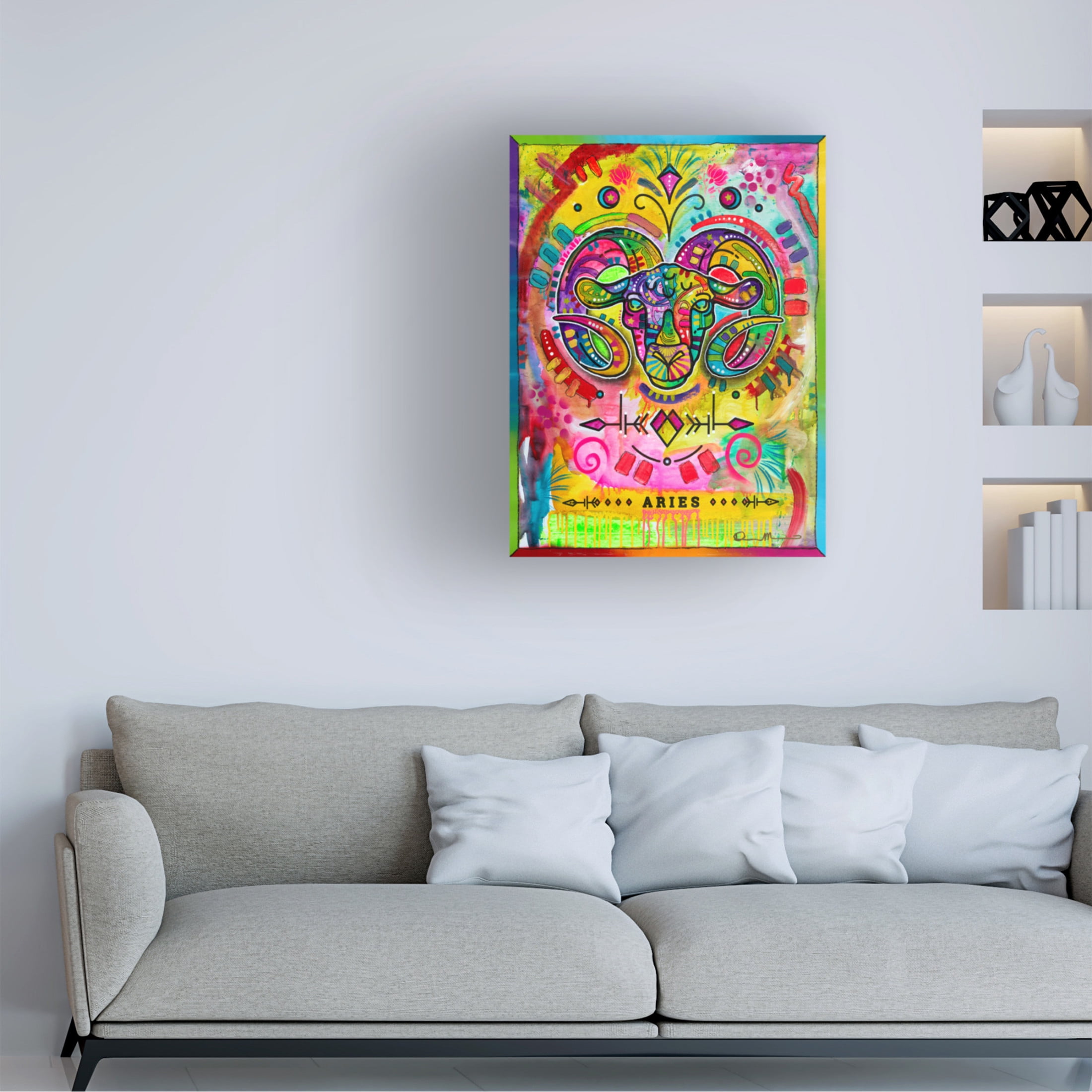 Canvas Wall Art - Dean Russo 'Aries' Wall Art for Living Room, Bedroom, or Office Décor by Trademark Fine Art - 18 x 24 Inches
