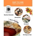 thumbnail image 3 of Round Fitted Tablecloths Thanksgiving Pumpkin Autumn Sunflower Waterproof Table Cover for Kitchen Dining Party Decor Maple Leaf Orange Plaid,36"-44", 3 of 6