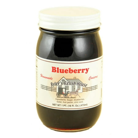 Byler's Relish House Homemade Amish Country Blueberry Jam Fruit Spread 16 oz.