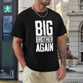 thumbnail image 4 of Big Brother Again Hip-hop Men's Cotton Short Sleeve HD Print Tee for Casual T-Shirt Crew Neck Top Black 3XL, 4 of 7