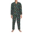 thumbnail image 3 of Naloa River Freshwater Fish Men’s Pajamas Set - Long Sleeve Button Down Sleep Shirt and Pajama Bottoms Sleepwear Set-X-Large, 3 of 7