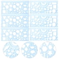 thumbnail image 4 of 6 Pcs Gabarits de Dessin pour Étudiants Gabarits de Pochoir en Plastique Règle de Dessin Outils Géométriques, 4 of 9