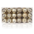 thumbnail image 3 of 30 piezas de bolas de Navidad adornos inastillables decoraciones para árboles de Navidad juego de bolas colgantes para decoración de fiesta de Kits de decoración para fiestas Dorado champagne Bearachild HA007626-13B, 3 of 6