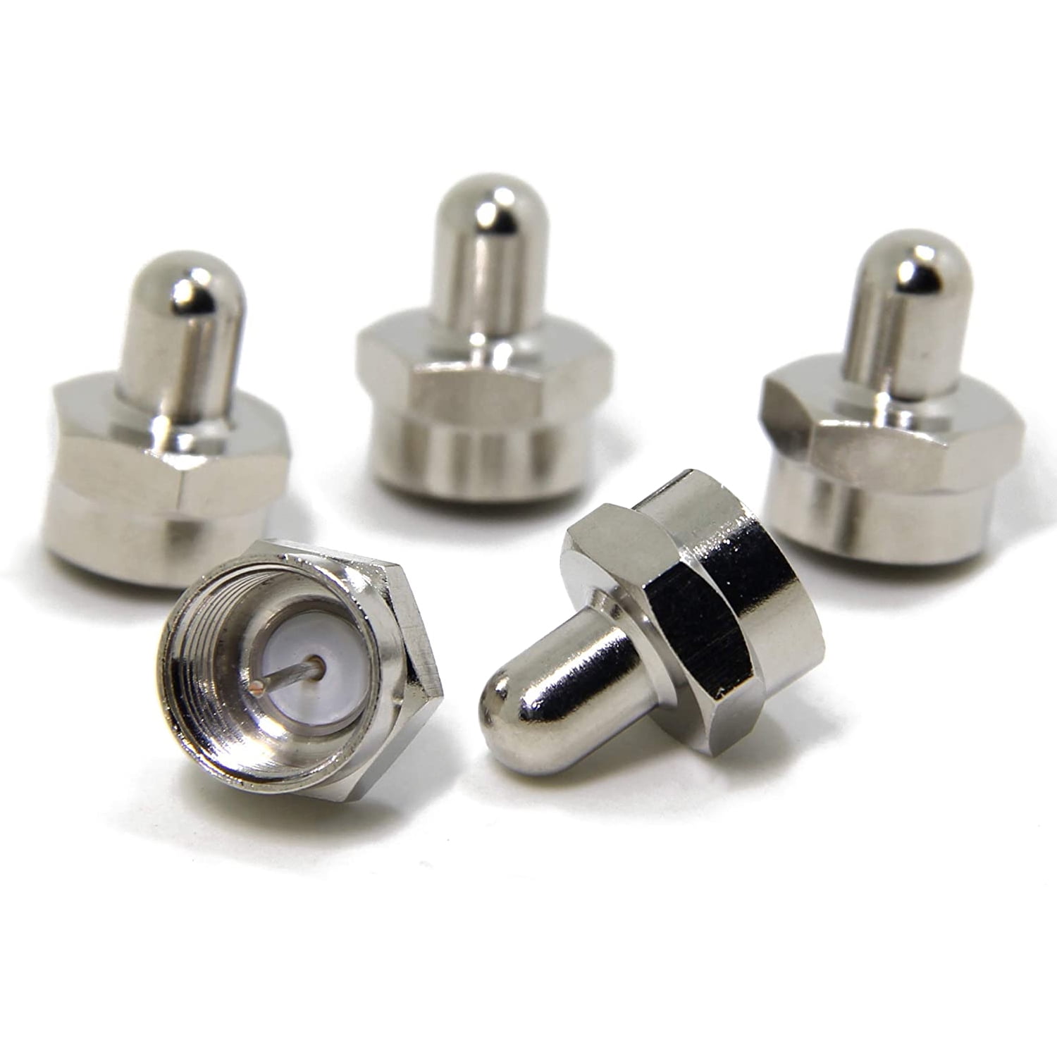 75 Ohm F Coaxial Terminator 5Pack for Cable TV Ports Connections