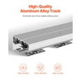 thumbnail image 3 of VEVOR Bypass Door Hardware, 6ft Heavy Duty Bypass Sliding Door Hardware Kit, Aluminum Alloy Sliding Closet Door Hardware Set for 2 Door System, Fit Door Thickness 1 3/8 " - 1 3/4", Easy to Install, 3 of 9