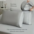 thumbnail image 7 of Lidoloka Luxury Lyocell Bed Sheets Set 4Pcs King Size for Adult,Cool&Soft,16" Deep Pocket,Gray, 7 of 7
