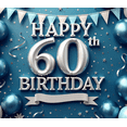 thumbnail image 3 of Metallic Balloons Happy 60 Birthday Decorative Banner for Birthday Celebration Party Indoor Decoration, 3 of 6