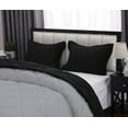 thumbnail image 5 of D.N.G. BEDDINGS 3 Piece Luxury Reversible Diamond Pattern Comforter Set Premium Super Soft, All Season 800 TC, 100% Egyptian Cotton Twin/Twin XL Size Silver/Black Solid Color, 5 of 7