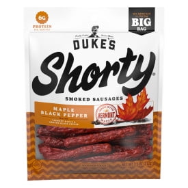 Duke’s Pork Smoked Shorty Sausages, Maple Black Pepper, 6g Protein Per Serving, 7.5 oz.