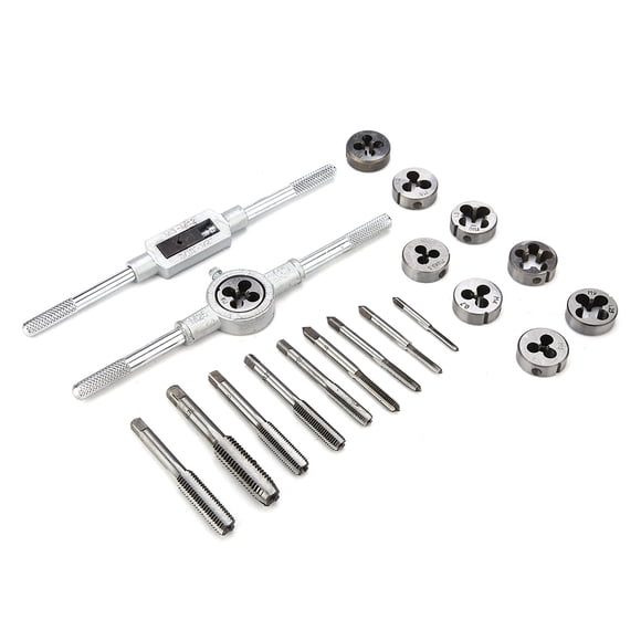 Ensemble de 20 Pcs Mèches Rondes Pratiques pour Filetage M3M12 Filetage & Clé à Molette