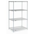 thumbnail image 3 of Nexel 4 Shelf Stainless Steel Wire Shelving Unit Starter 30""W x 24""D x 63""H, 3 of 5
