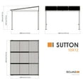 thumbnail image 6 of Sojag Sutton 12 x 10 x 8 ft Brown Wall Gazebo, 6 of 7